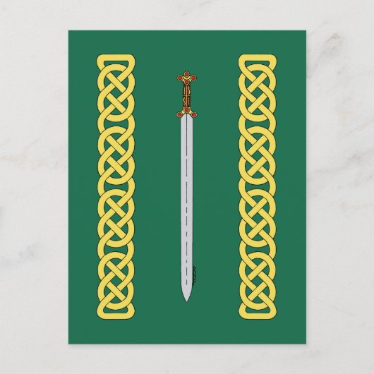 Ancient Celtic Sword and Knotwork Briefkaart (Voorkant)