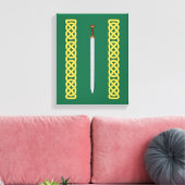 Ancient Celtic Sword and Knotwork Canvas Afdruk (Insitu (Woonkamer))