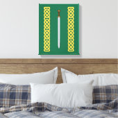 Ancient Celtic Sword and Knotwork Canvas Afdruk (Insitu (Slaapkamer))