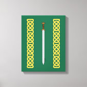 Ancient Celtic Sword and Knotwork Canvas Afdruk (Voorkant)