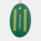 Ancient Celtic Sword and Knotwork Keramisch Ornament (Links)