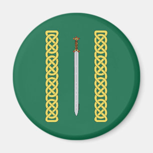 Ancient Celtic Sword and Knotwork Magneet