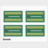 Ancient Celtic Sword and Knotwork Rechthoekige Sticker (Vel)
