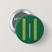 Ancient Celtic Sword and Knotwork Ronde Button 5,7 Cm (Voorkant /achterkant)