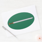 Ancient Celtic Sword Ovale Sticker (Envelop)
