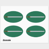 Ancient Celtic Sword Ovale Sticker (Vel)