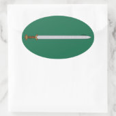 Ancient Celtic Sword Ovale Sticker (Tas)