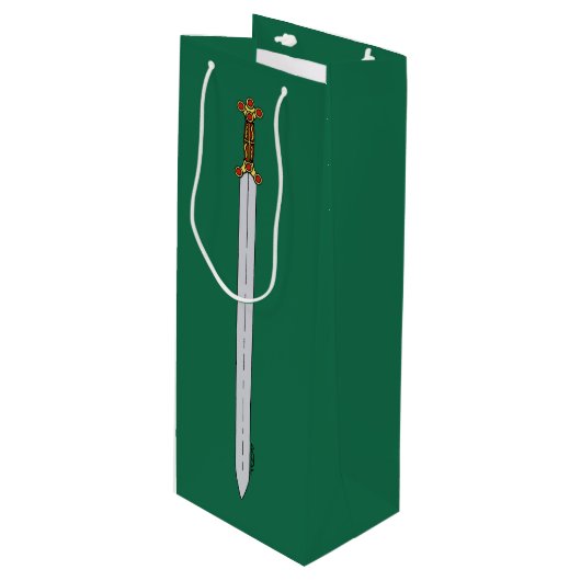 Ancient Celtic Sword Wijn Cadeautas (Voorkant Gekanteld)