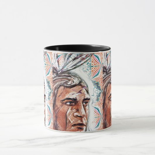 Ancient chieftan en fractaal patroon mok (Midden)