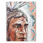 Ancient chieftan en fractaal patroon notitieboek (Voorkant)