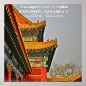 Ancient Chinees Architectuur Confucius Poster (Voorkant)