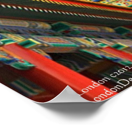 Ancient Chinees Architectuur Confucius Poster (Hoek)