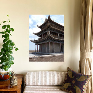 Ancient Chinees gebouw Canvas Afdruk