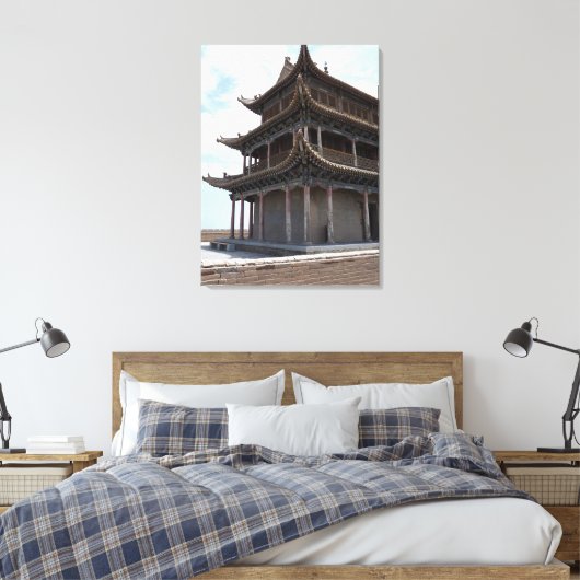 Ancient Chinees gebouw Canvas Afdruk (Insitu (Slaapkamer))