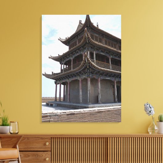 Ancient Chinees gebouw Canvas Afdruk (Insitu (Woonkamer))