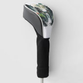 Ancient Chinees inklandschap met waterval Golfheadcover (Schuin)