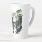 Ancient Chinees inklandschap met waterval Latte Mok (Rechterhoek)