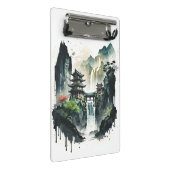 Ancient Chinees inklandschap met waterval Mini Klembord (Schuin)