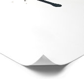 Ancient Chinees inklandschap met waterval Poster (Hoek)