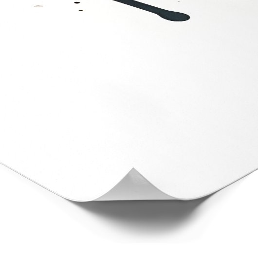 Ancient Chinees inklandschap met waterval Poster (Hoek)