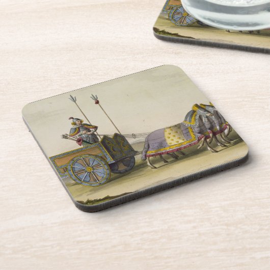 Ancient Chinees oorlogstuig uit Le Costume Anci Bier Onderzetter (Linkerzijde)