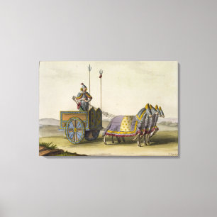 Ancient Chinees oorlogstuig uit Le Costume Anci Canvas Afdruk