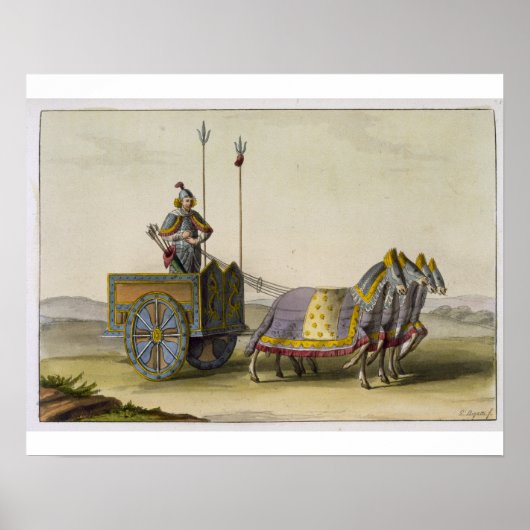 Ancient Chinees oorlogstuig uit Le Costume Anci Poster (Voorkant)