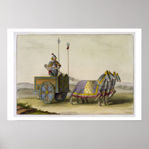 Ancient Chinees oorlogstuig uit Le Costume Anci Poster