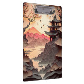 Ancient Chinees scène Paper Cut Brown klembord (Rechts)