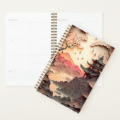 Ancient Chinees scène Paper Cut Brown Planner (Display)