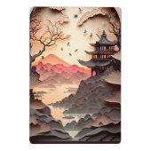 Ancient Chinees scène Paper Cut Mini Cliboard Klembord (Achterkant)