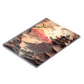 Ancient Chinees scènepapier, gesneden bruin Notitieboek (Linkerzijde)