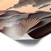 Ancient Chinees scènepapier snijden Foto Afdruk (Hoek)