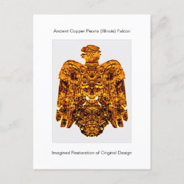 Ancient Copper Peoria Falcon 1859 Card gevonden Briefkaart