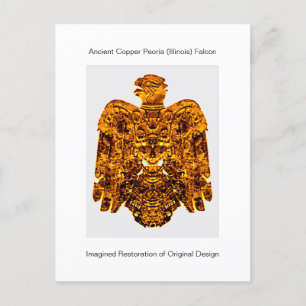 Ancient Copper Peoria Falcon 1859 Card gevonden Briefkaart