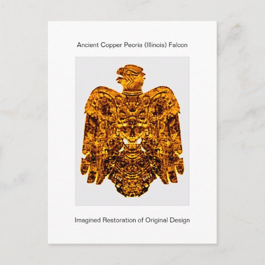 Ancient Copper Peoria Falcon 1859 Card gevonden Briefkaart (Voorkant)