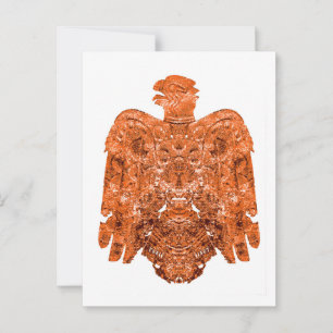 Ancient Copper Peoria Falcon Art Briefkaart