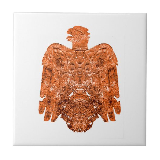 Ancient Copper Peoria Falcon Art Tegeltje (Voorkant)