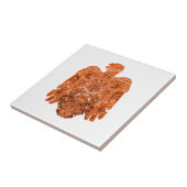 Ancient Copper Peoria Falcon Art Tegeltje (Zijkant)