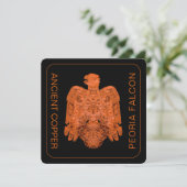 Ancient Copper Peoria Falcon gerestaureerde Kaart (Staand voorkant)