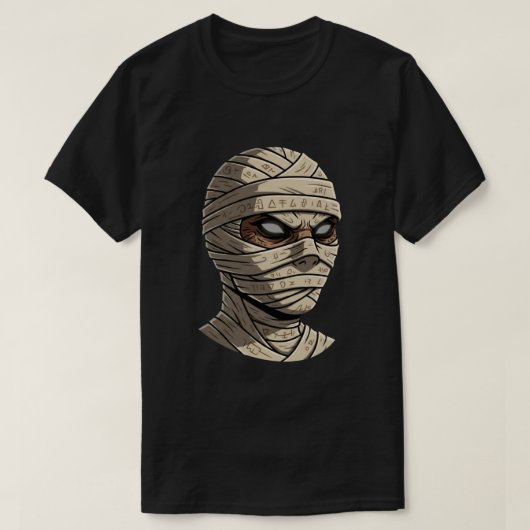 Ancient Cursed Mummy - Mystical Hieroglyphic Wraps T-shirt (Design voorkant)
