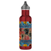 Ancient Dance met figuren en bloemen Waterfles (Rechts)