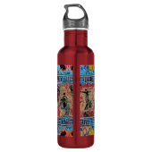 Ancient Dance met figuren en bloemen Waterfles (Achterkant)