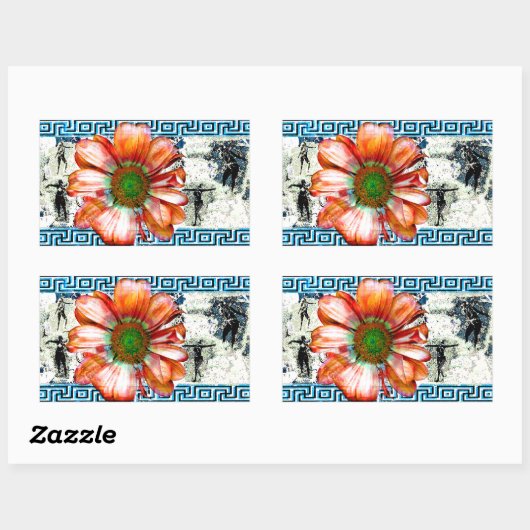 Ancient Dance Rechthoekige Sticker (Vel)