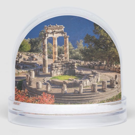 Ancient Delphi Greece Snow Globe – Omphalos Sneeuwbol (Voorkant)