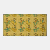 Ancient Dinosaur Rider with Glowing Staff Art Bureaumat (Voorkant)