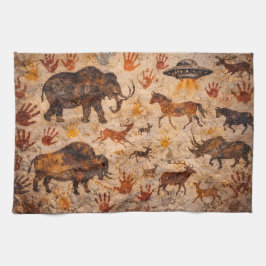 Ancient echoes cave painting and hand print tea to theedoek