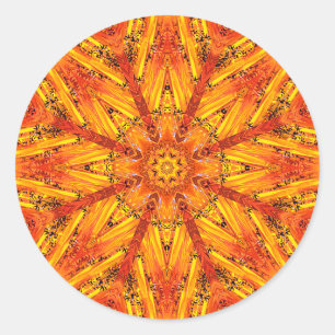 Ancient Echoes Crystal Mandala Ronde Sticker