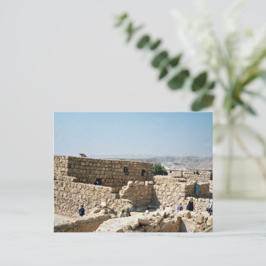 Ancient edifice, Masada, Israël Briefkaart (Staand voorkant)