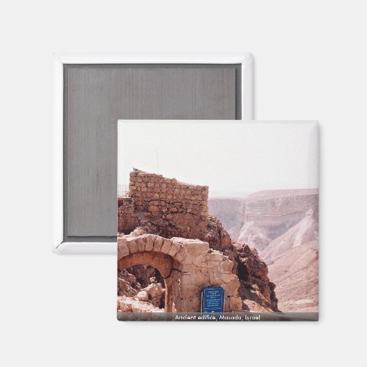 Ancient edifice, Masada, Israël Magneet (Voorkant / Achterkant)